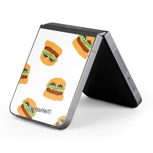 Bouffants and Broken Hearts Cute Burgers Galaxy Z Flip6 Skin